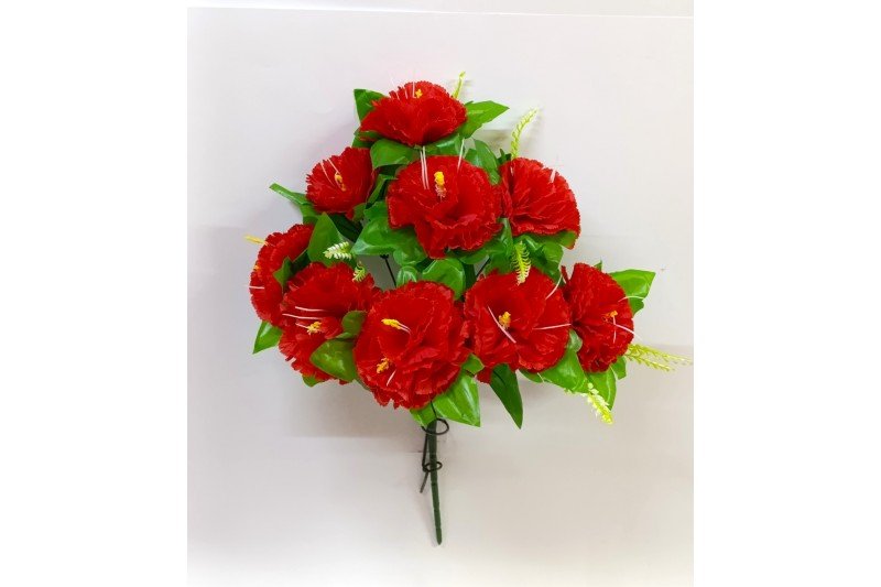 Букет зі штучної гвоздики з кукурудзкою №104
