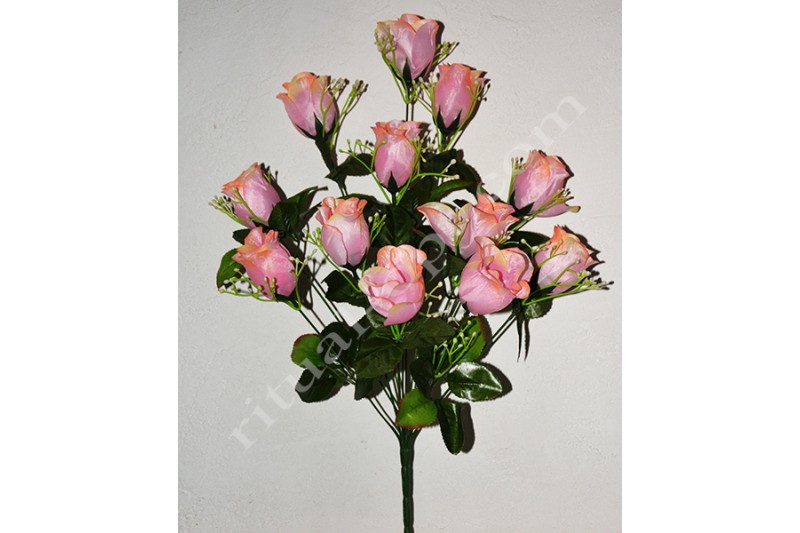 Букет шовкових бутонів троянди №64