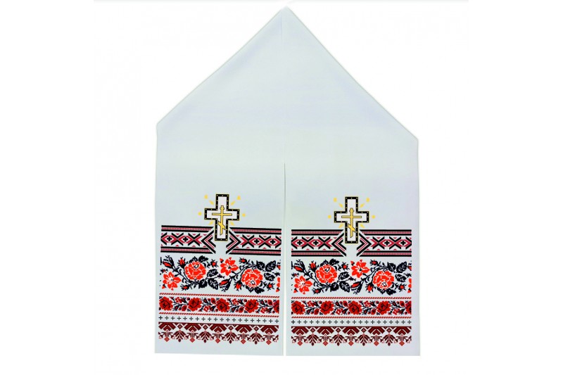 Габардиновий рушник 35х150 з українським орнаментом